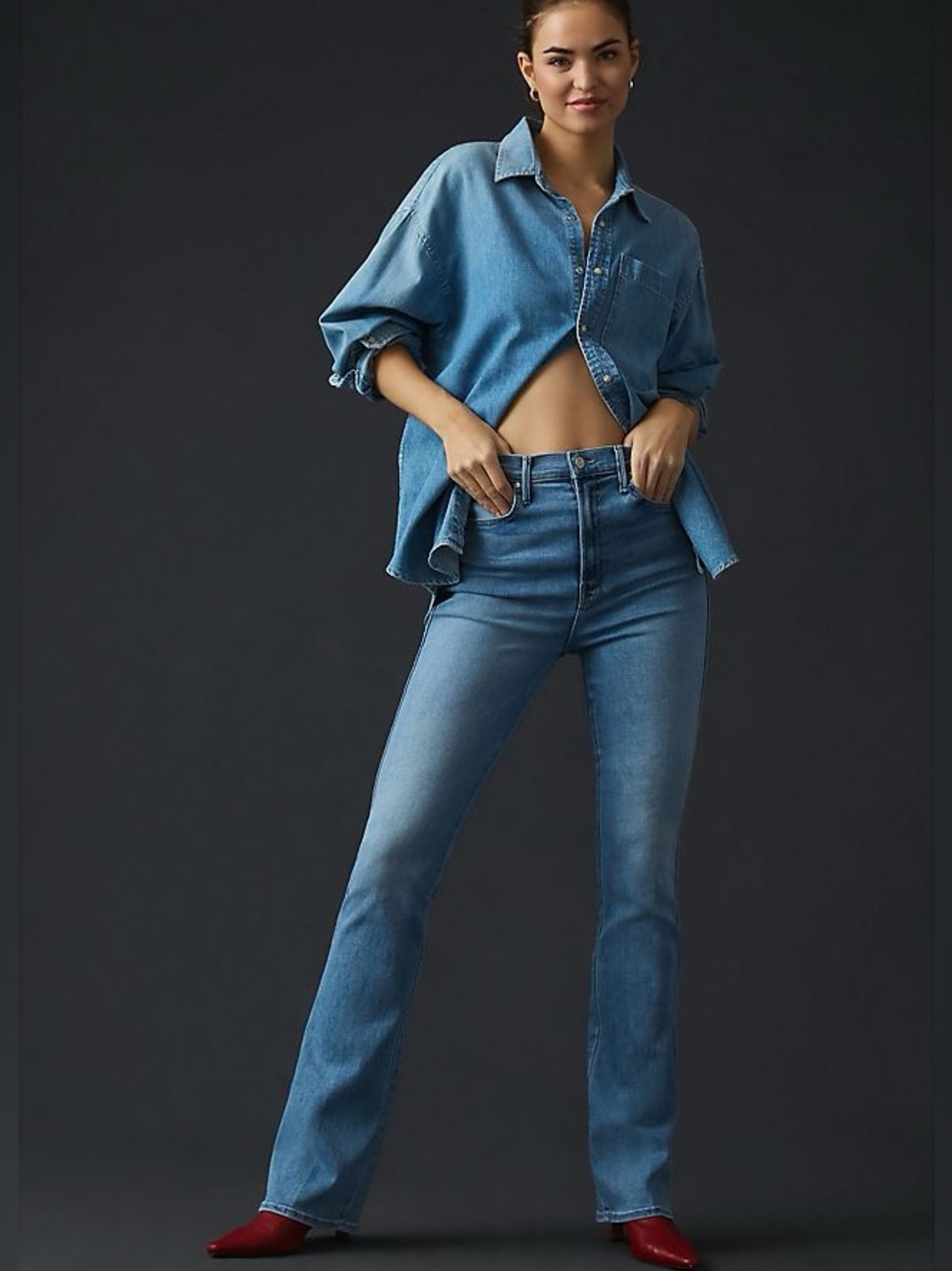 MOTHER THE DOUBLE DAZZLER IN LBO BEYOND THE SKY JEANS SIZE 30